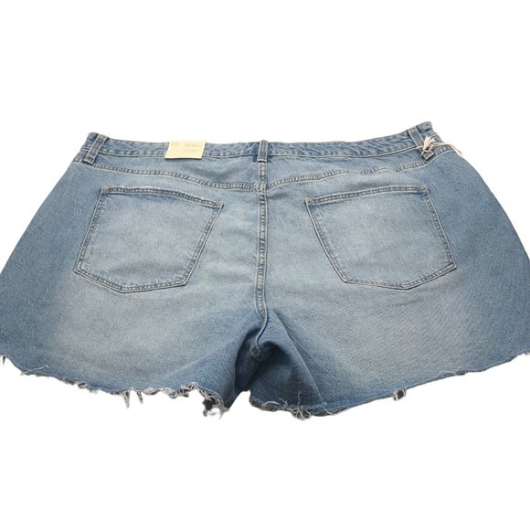 Universal Thread Women's Size 22W Vintage Midi Short Cut Off Blue Denim New - Picture 2 of 14